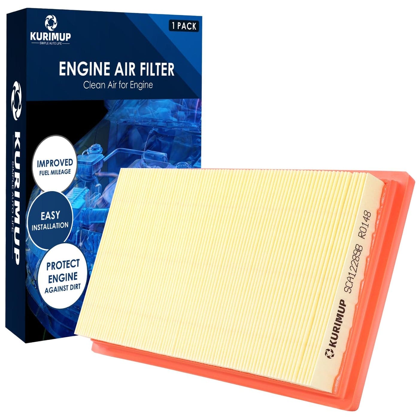 Kurimup CA12289 Engine Air Filter Offers 99 Air Purification Fit for Toyota Camry RAV4 Corolla Highlander Sienna Avalon Venza CHR 86 Lexus RX350h ES300h NX350h Subaru BRZ
