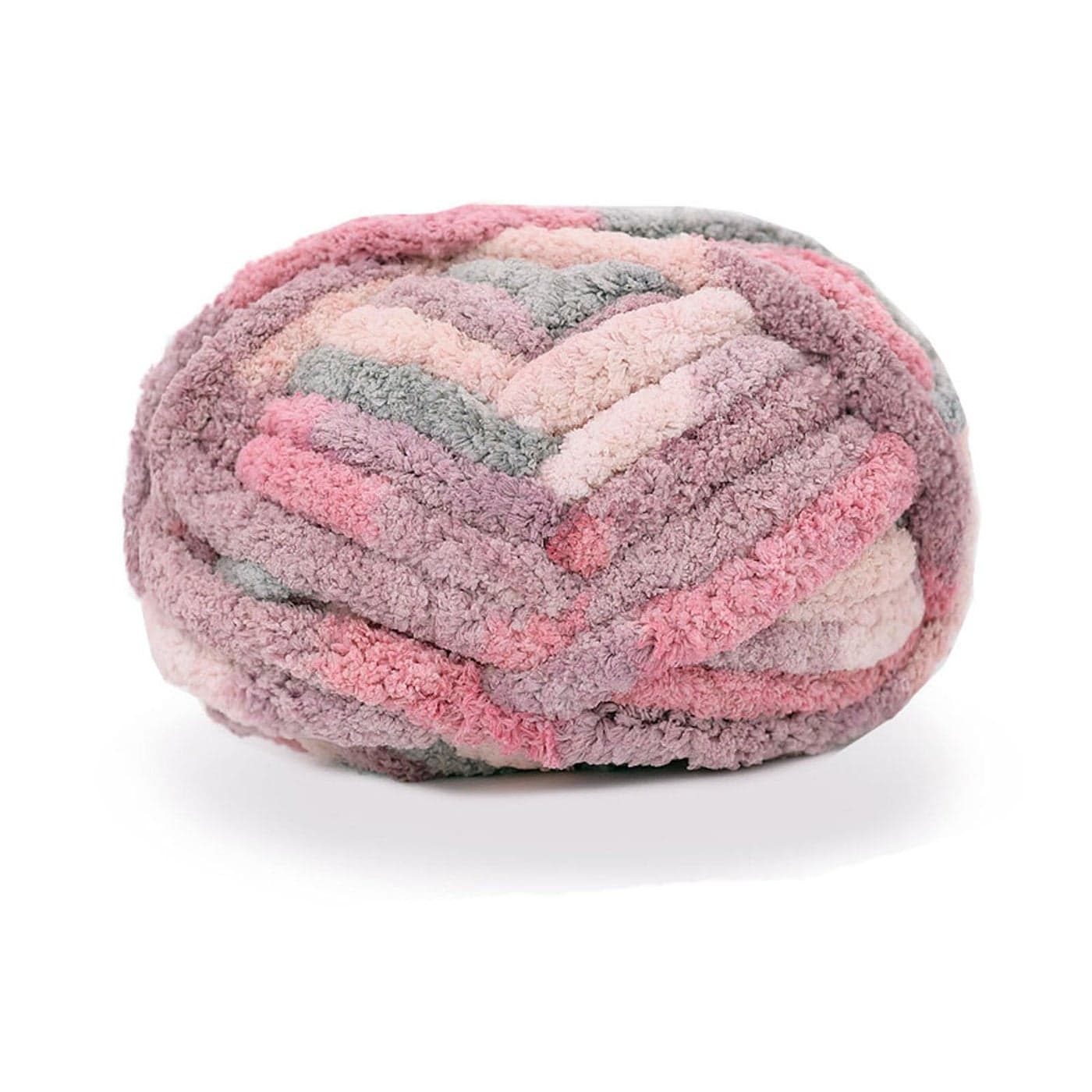 Chunky Knit Chenille Yarn for Hand Knitting Blankets Super Soft Big Jumbo Blanket Yarn Mixed Sakura