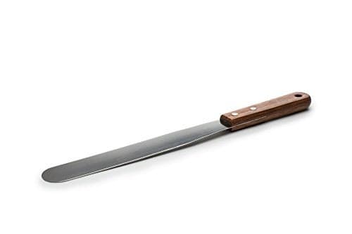 Fox Run Flat Icing Spatula, 8-Inch Stainless Steel Blade, Wood Handle, Metallic