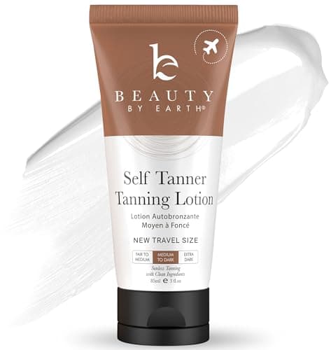 Tanning Lotion Self Tanner USA Made with Natural Organic Ingredients Travel Size Self Tan Lotion Non Toxic Gradual Tanning Moisturizer Sunless Tanner for Fake Tan for Women Men