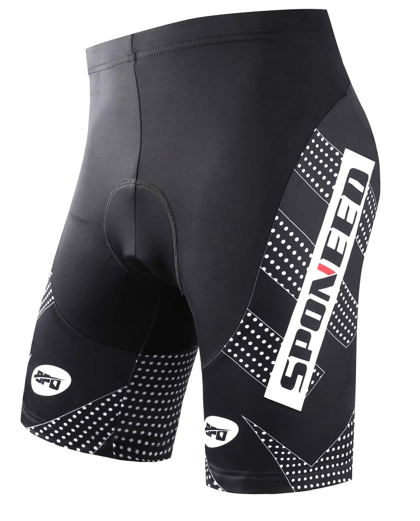 sponeed Cycling Shorts Rowing Men Triathlon Bike Clothing Quick Dry Bicycle Wear US 3XL Black White