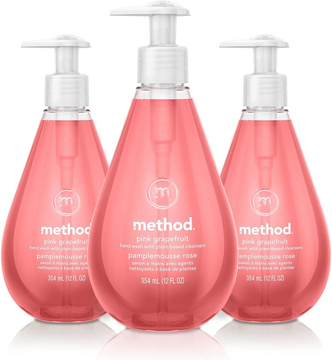 Method Gel Hand Soap Pink Grapefruit 12 oz 3 pack Packaging May Vary