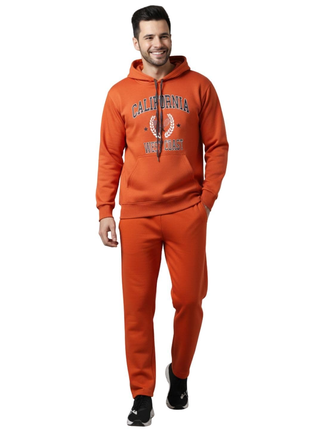 Mack Jonney Graphic Print Track Suit for men | Co-ord Set | Warm Fleece Tracksuit Set | Full Sleeve Hoodie-M4872