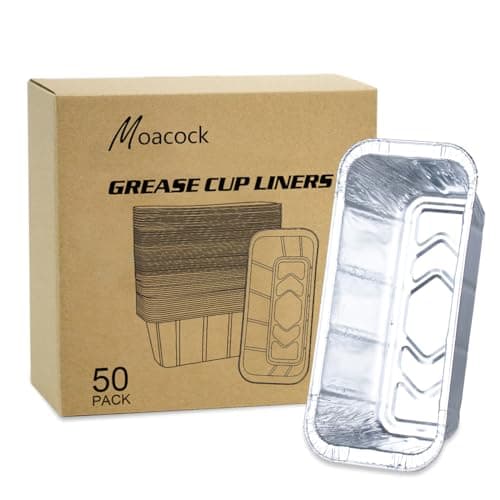 MOACOCK 50Pack Drip Pan Compatible for Blackstone Griddles 28 & 36 & 30 & 22 & 17 Inches, Aluminum Foil Grease Drip Pans, Grill Grease Tray Griddle Accessories