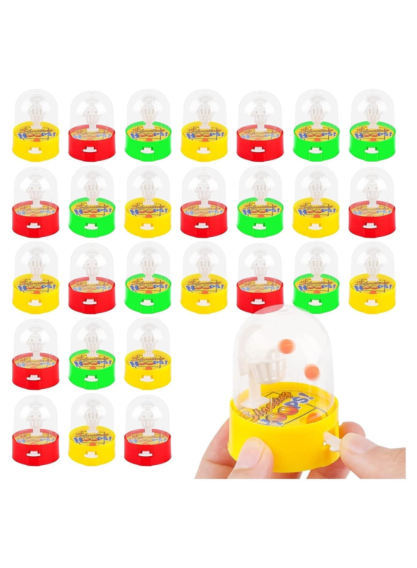 50PCS Mini Basketball Favors | Kids Handheld Basketball Shooting Game | Space Themed Birthday Decorations | Fidget Game with Desktop Hoop | Random Color Basketball Supplies
