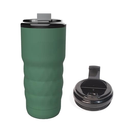 Headway Java Insulated Tumbler | Stainless Steel Thermos Flask | Flip Open Lid | Coffee Mug Travel | Coffee Mug | Tumbler for Office | Meridian Green | 600 ml