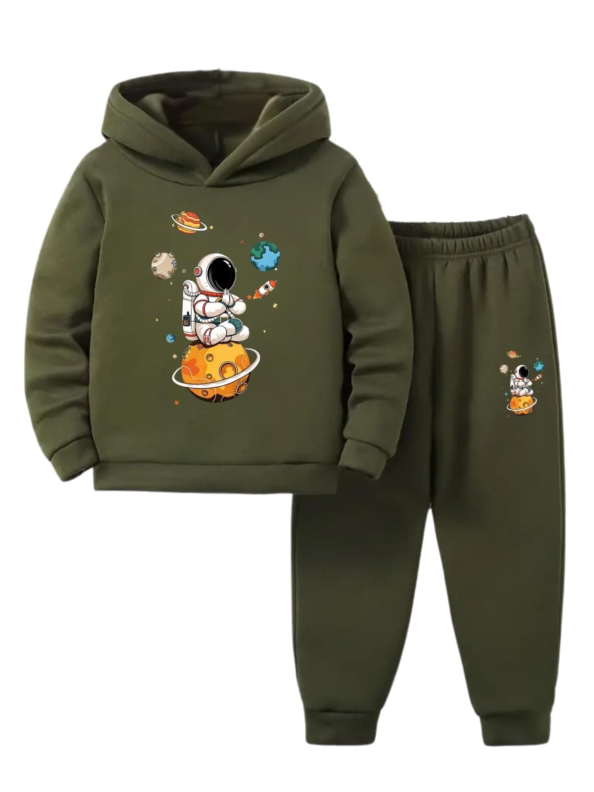 URBAN OX Boys clothing set (Olive Green, 5-6 Y)