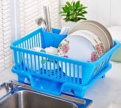 GION 3 in 1 Large Sink Set Dish Rack Drainer Drying Rack Washing Basket with Tray for Kitchen