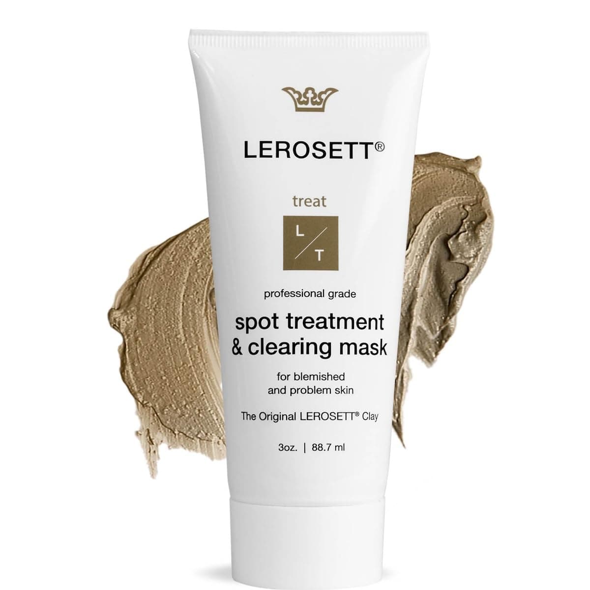 LEROSETT Facial Clay Mask for Acne Oily Skin Visibly Tightens Pores Overnight Spot Treatment for Pimples Blemishes Cysts Blackheads 100 Natural SpaGrade Made in Sweden Since 1987