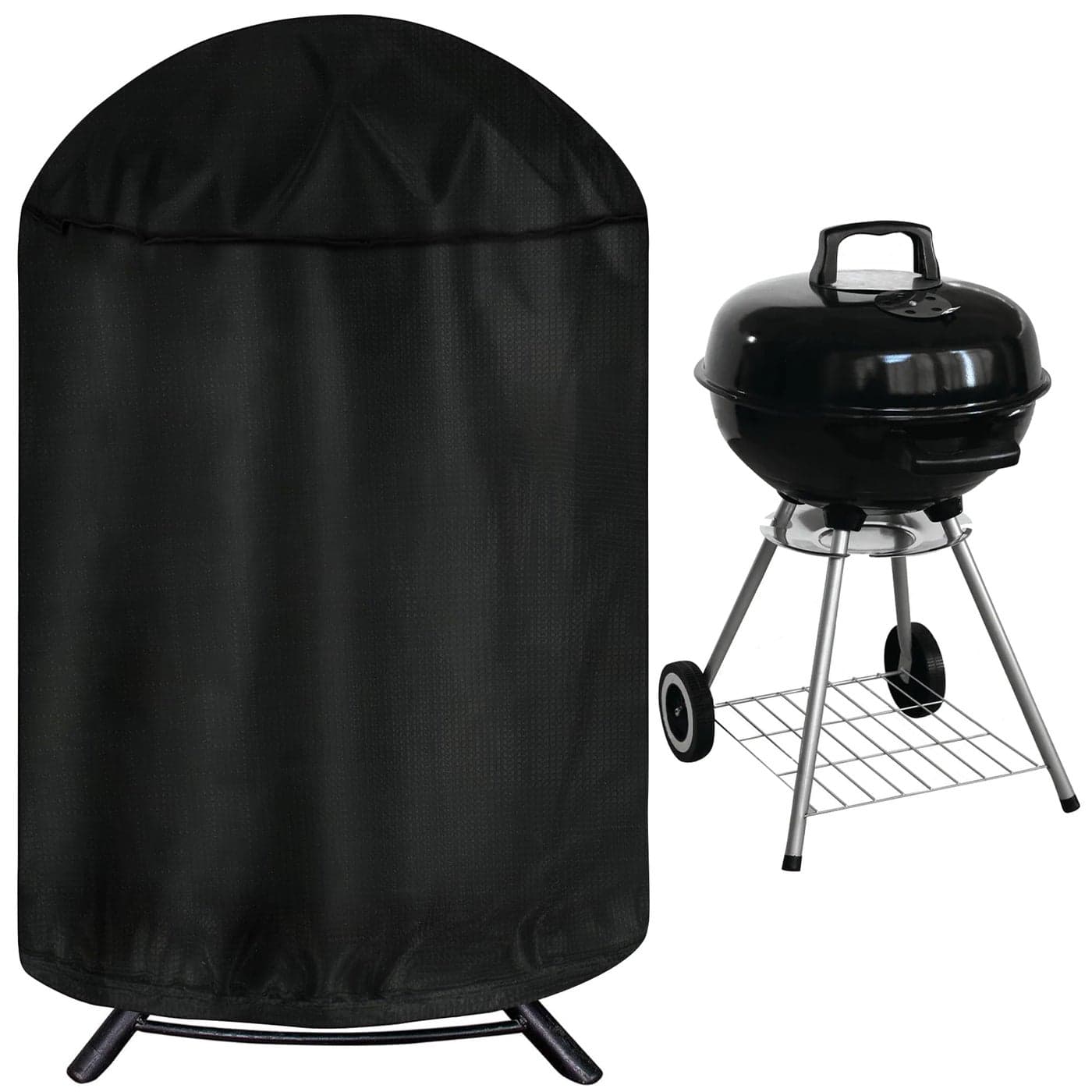 iCOVER Vertical Round Smoker Cover, Kettle Grill Cover, 29 Inch BBQ Barbecue Cover, Dome Smoker Cover, Bullet Smoker Cover, Barrel Cover Fire Pit Cover for Char-Broil Weber George Foreman Brinkmann