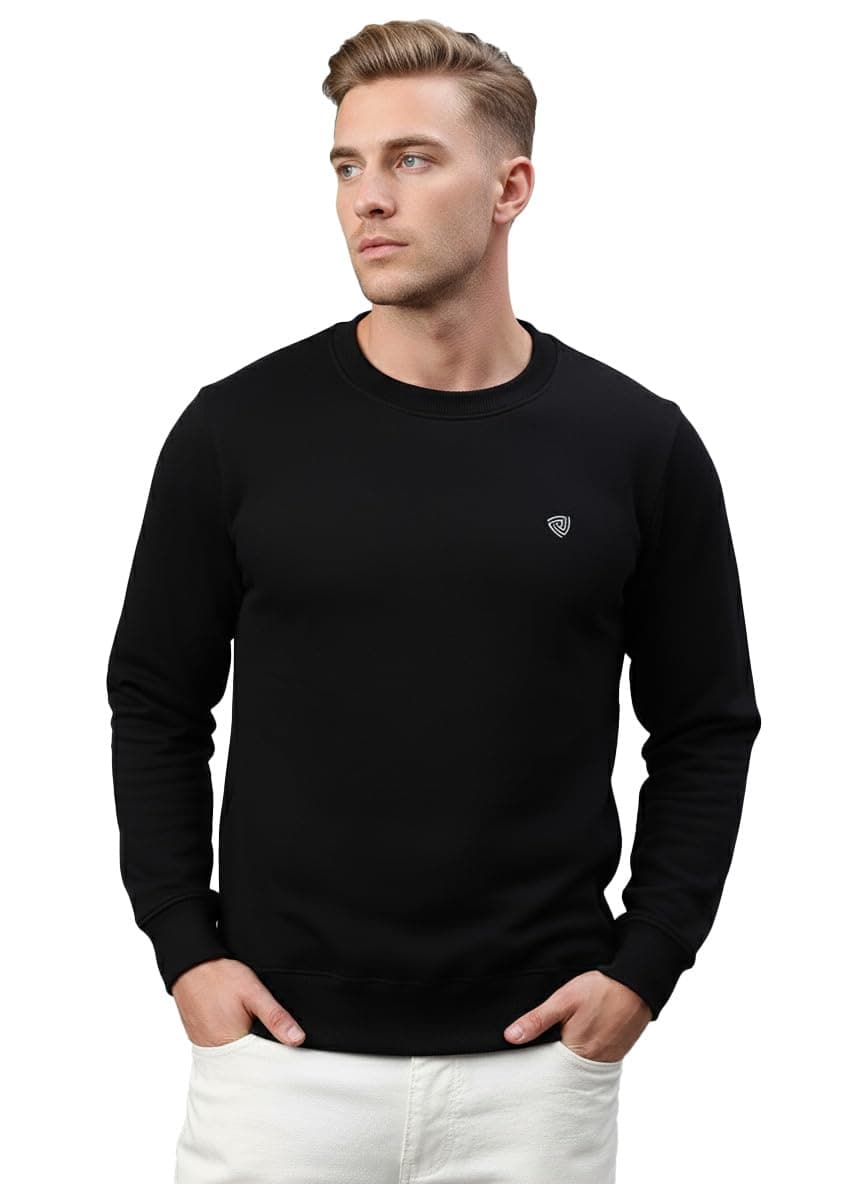 Lux Cozi Men's Cotton Crew Neck Full Sleeve Sweatshirt_COZI_3131_Sweatshirt_NB_M_1PC Navy