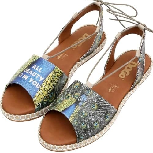 DOGO Gladiator Sandals for Women - Vegan and Handmade Strappy Sandals for Women, All Beauty is in You Design, Size 8.5
