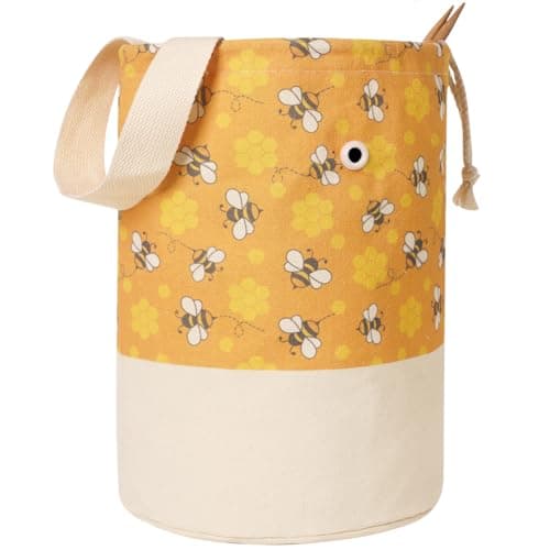 TOGETRUE Yarn Bag Knitting Crochet Bag Portable Yarn Storage Bags Organizer for Crocheting Project Store Skein Ball Short Knitting Needle Large Bees