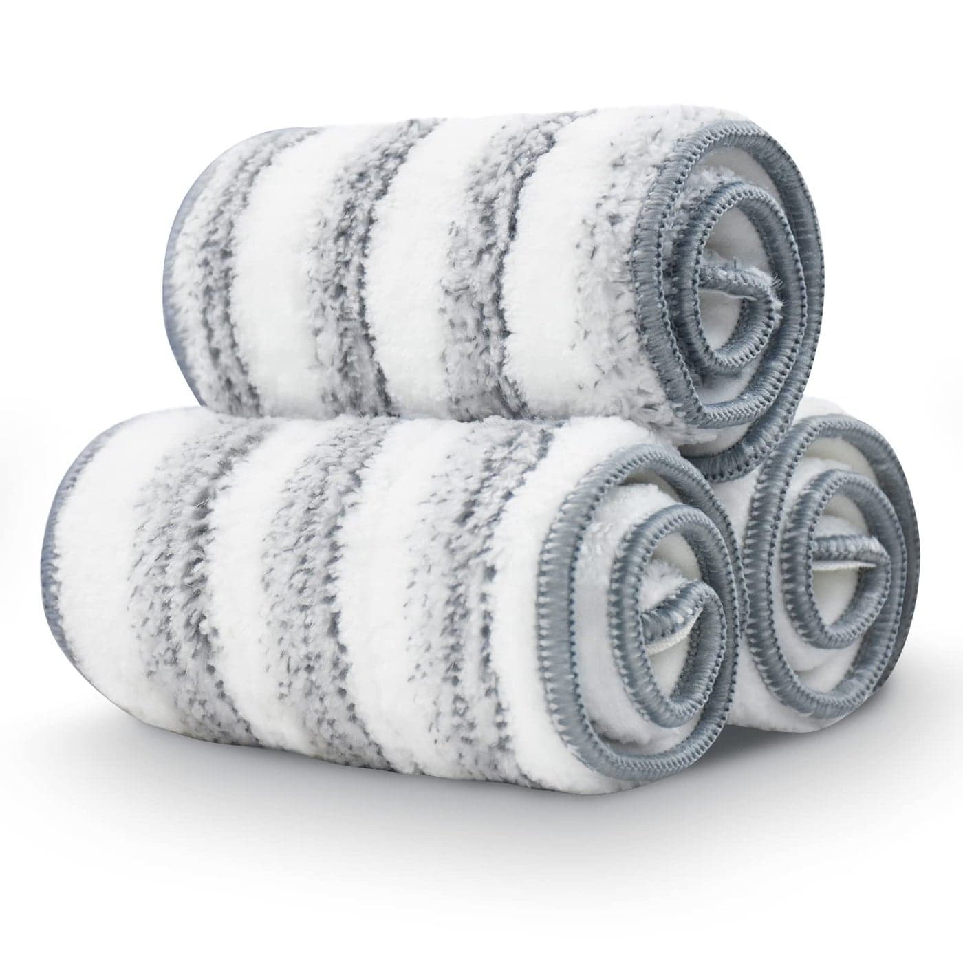 BOSHENG Flat Mop Pads Mop Replacement Pads Stronger Absorbent Microfiber Mop Pads Machine Washable Pads Refill 3 Packs