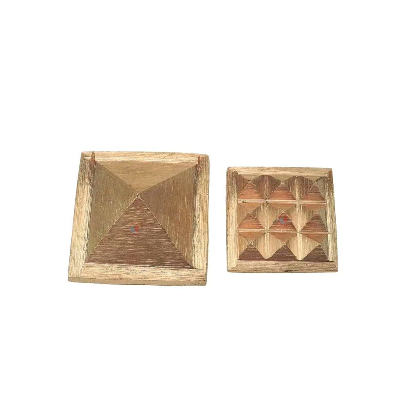 REMEDYWALA Vastu Copper Pyramid with Base 9 Pyramid Plate South East Vastu Dosha Remedies Size 35CM Approx Copper Model