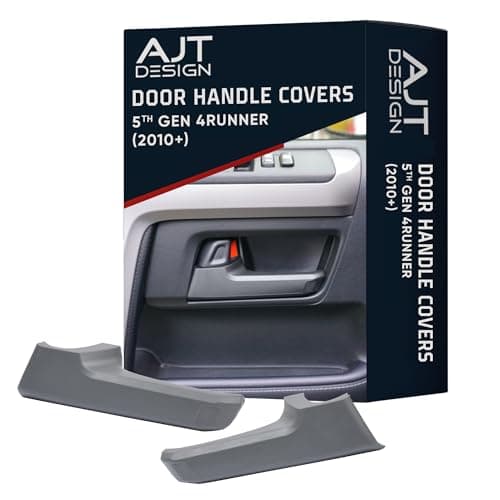 AJT DESIGN Door Handle Covers Compatible with Toyota 4Runner 2010 5th Gen 5th gen 4runner Chrome Delete Accessories ABS Plastic Front Back Interior Car Door Handle Cover Made in USA Cement