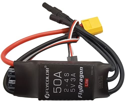 Flycolor 50A ESC 24S Electric Speed Controller 5v 3A BEC with XT60 35mm Bullet Plugs for RC Drone Airplane Brushless Motors