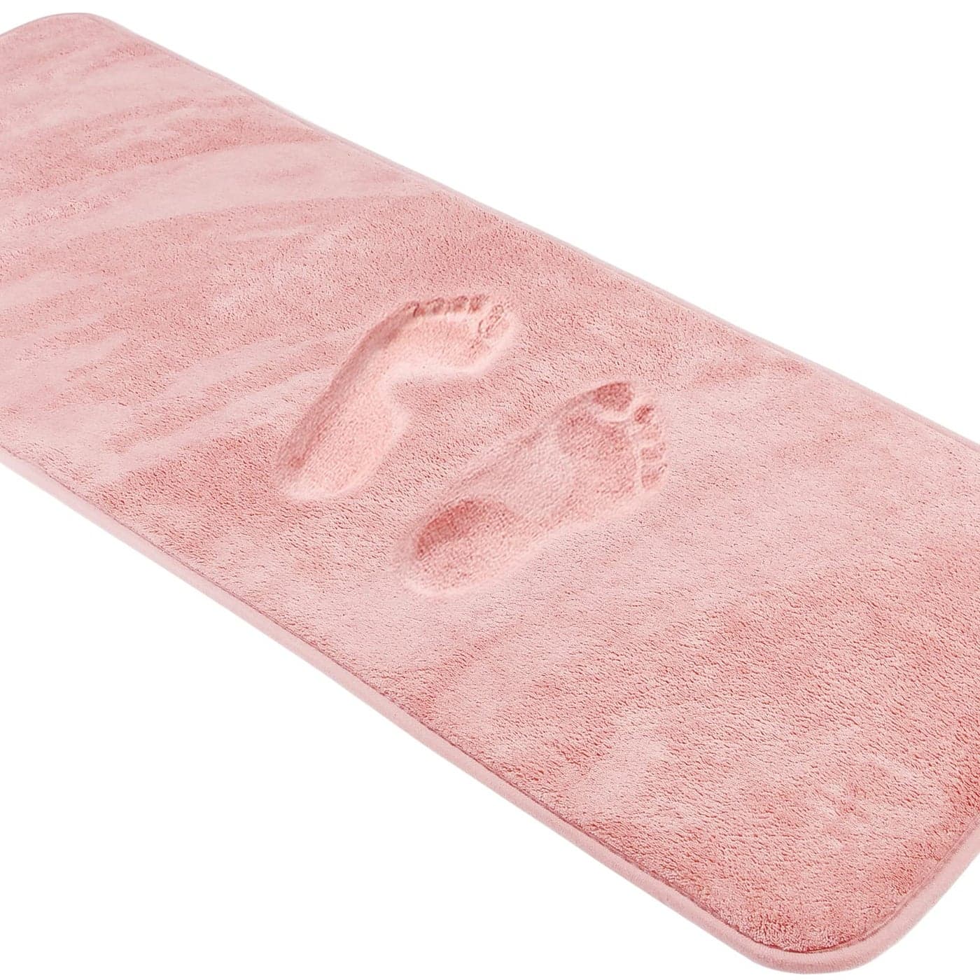 Pink Bath Mat Runner Long Narrow Bathroom Rug Memory Foam Microfiber Bathroom Carpet Non Slip Soft Absorbent Washable Bathrug16 x 47