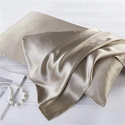 Luxbedding Satin Pillowcase Body Pillow Pillowcase Cooling Satin Pillowcase for Hair and Skin Silk Pillowcase Set of 1 Taupe Pillow Case