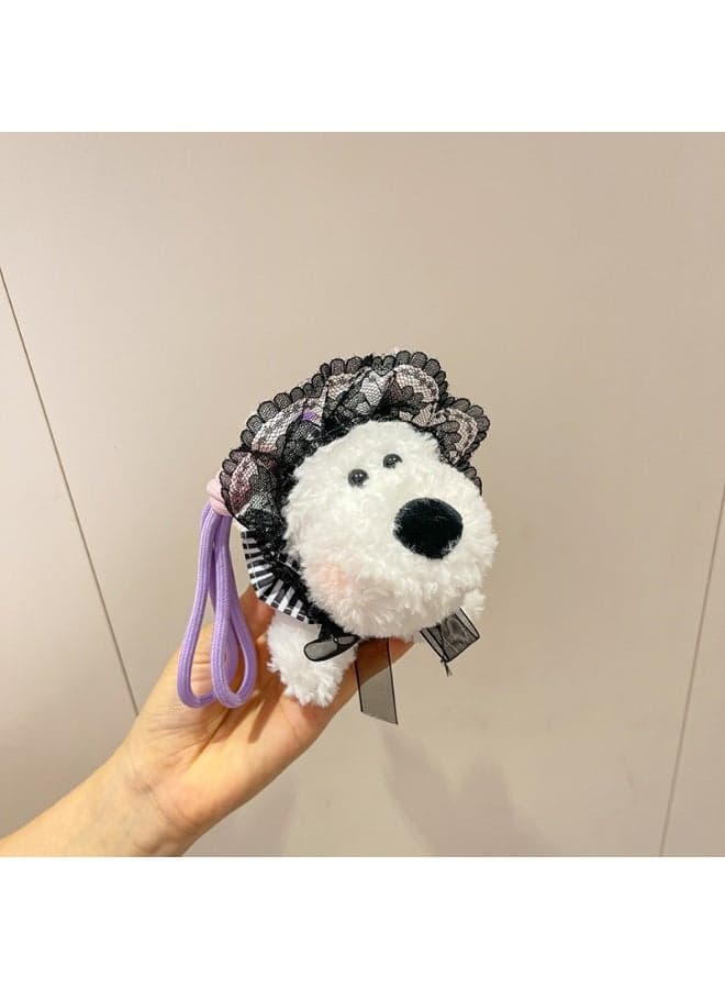 Cartoon Highland Terrier Keychain Doll - Trendy Plush Dog Accessory