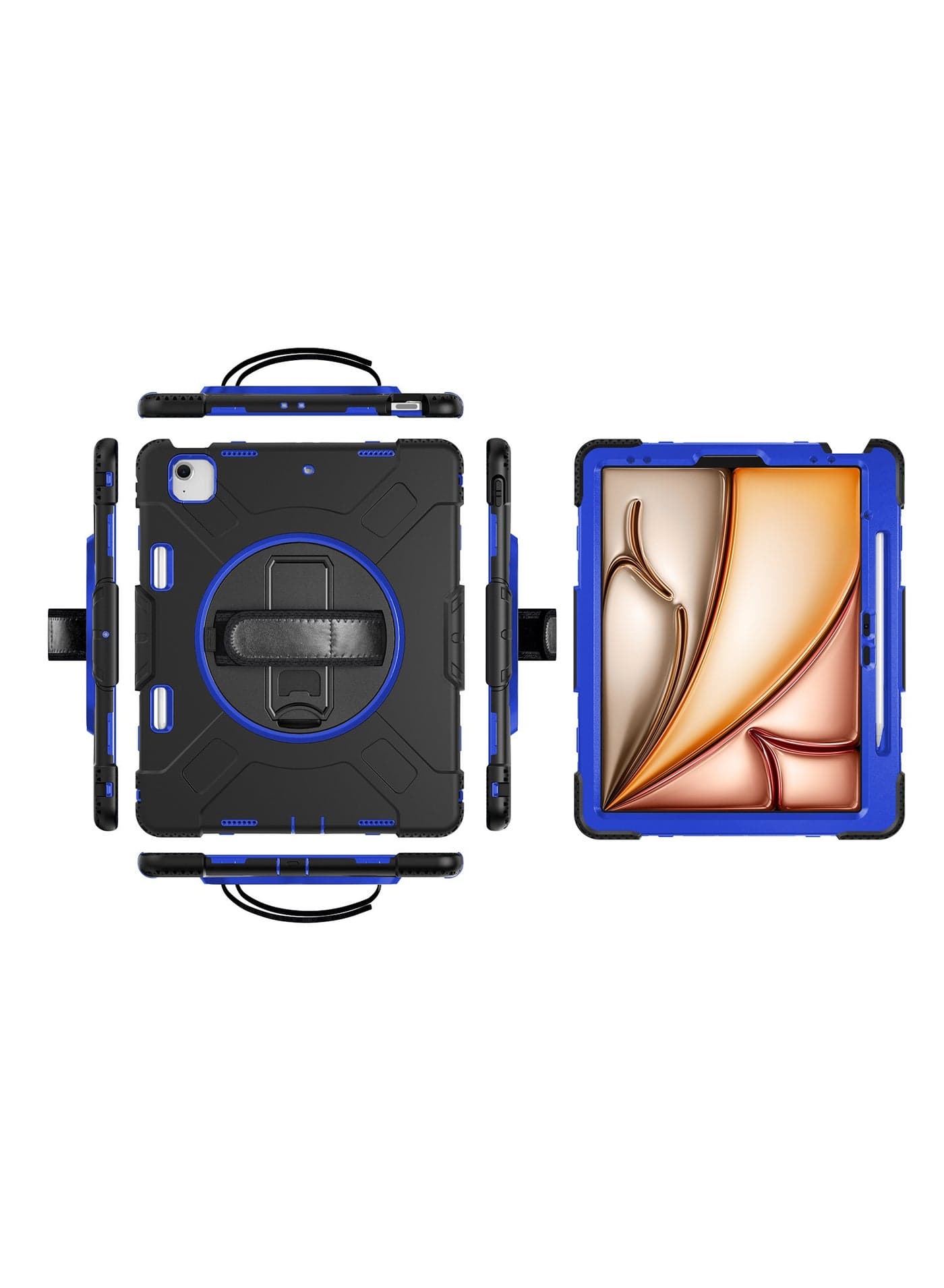 Case For iPad mini 4/5 shockproof protective case with 360 degree rotatable bracket hand strap pen holder