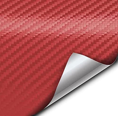 VVIVID XPO Red Carbon Fiber 5ft x 6ft Wrap Vinyl Roll with Air Release Technology