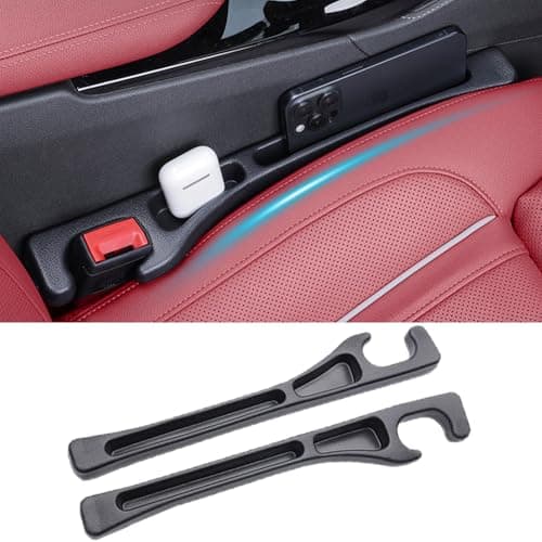 Uootill Car Seat Gap Filler car in between seat catcher 2Pack NoDrop Seat Side Gap Seam Filler Organizer Universal filler between car seat and console Black