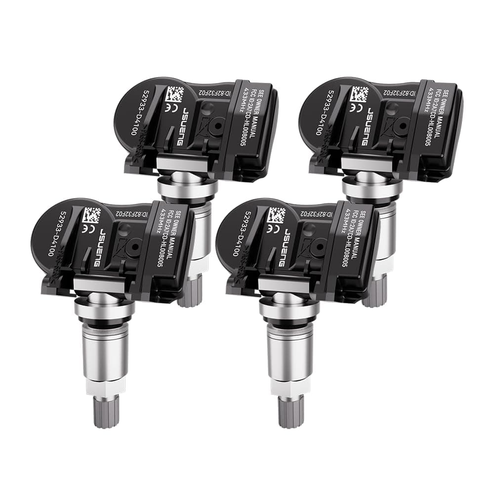 Jsueng TPMS Sensor Tire Pressure Monitoring System Sensor fit for Hyundai Sonata Veloster Kona Elantra Kia NIRO Soul Repalces52933D4100 52933F2000 52933D9100 52940L1100 4Pack