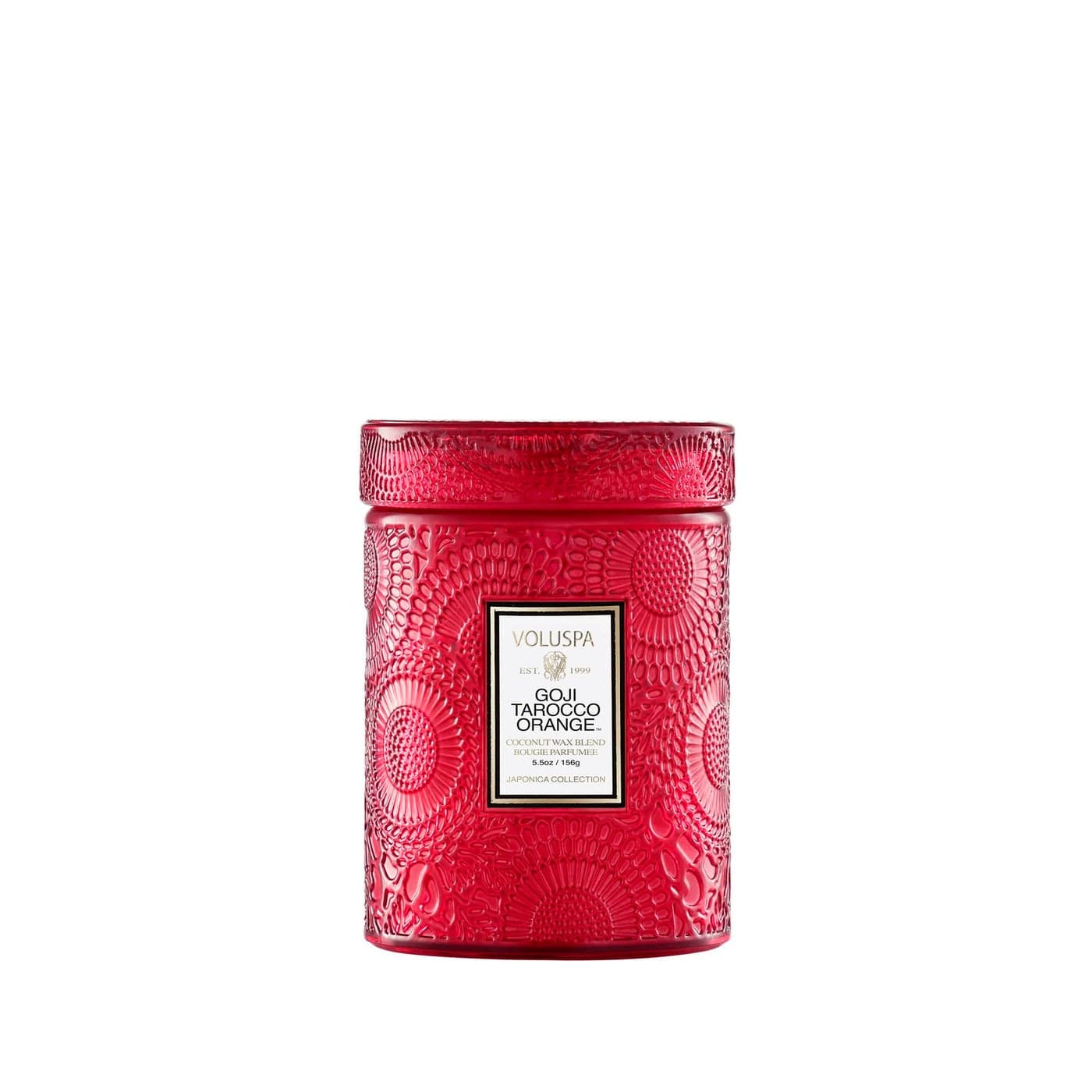 Voluspa Goji Tarocco Orange Small Candle Jar 55 oz 50 Hour Burn Time Coconut Wax for Clean Burning Handcrafted in the USA