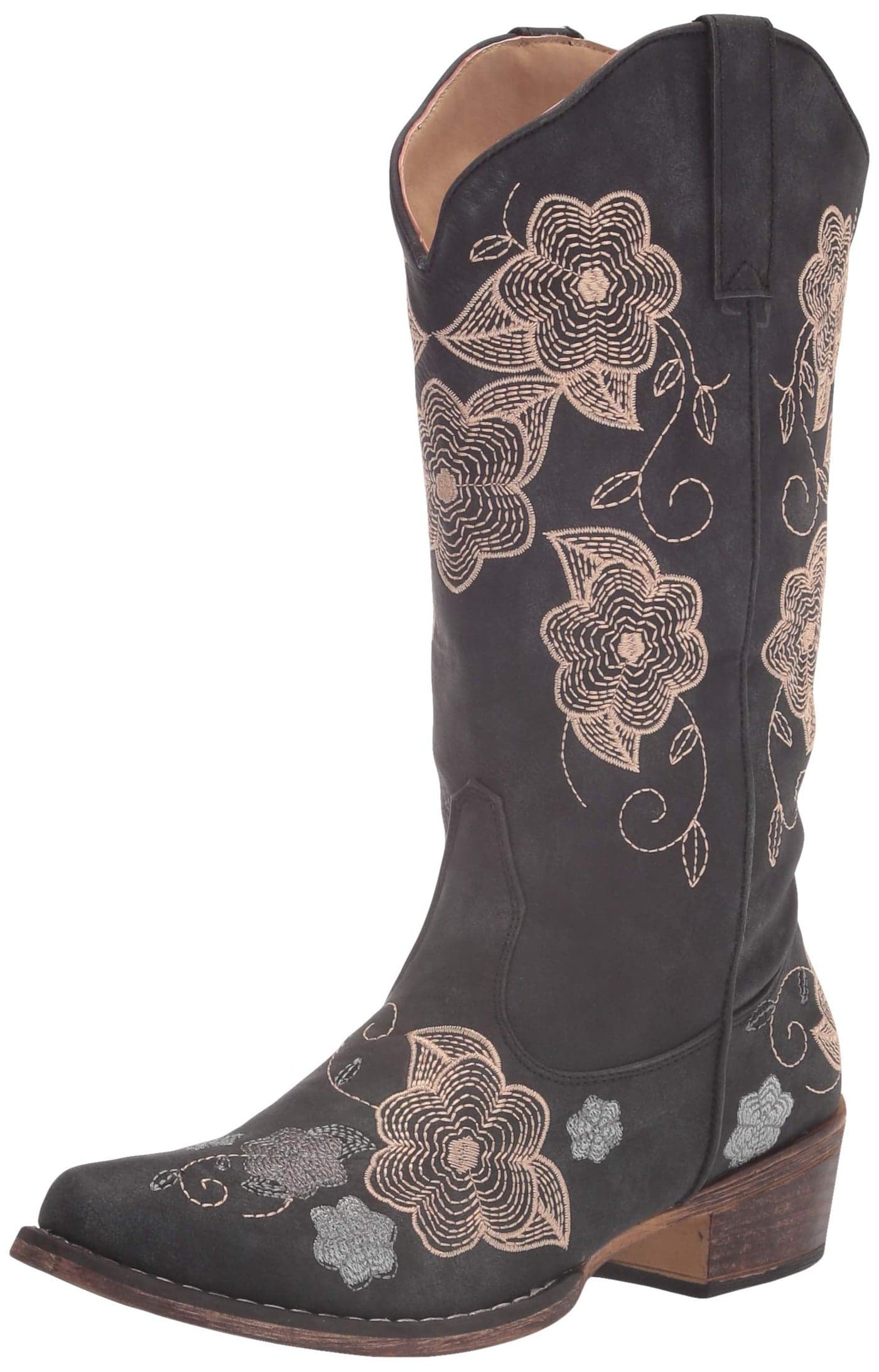 Roper Womens Riley Flowers Boot Black 105