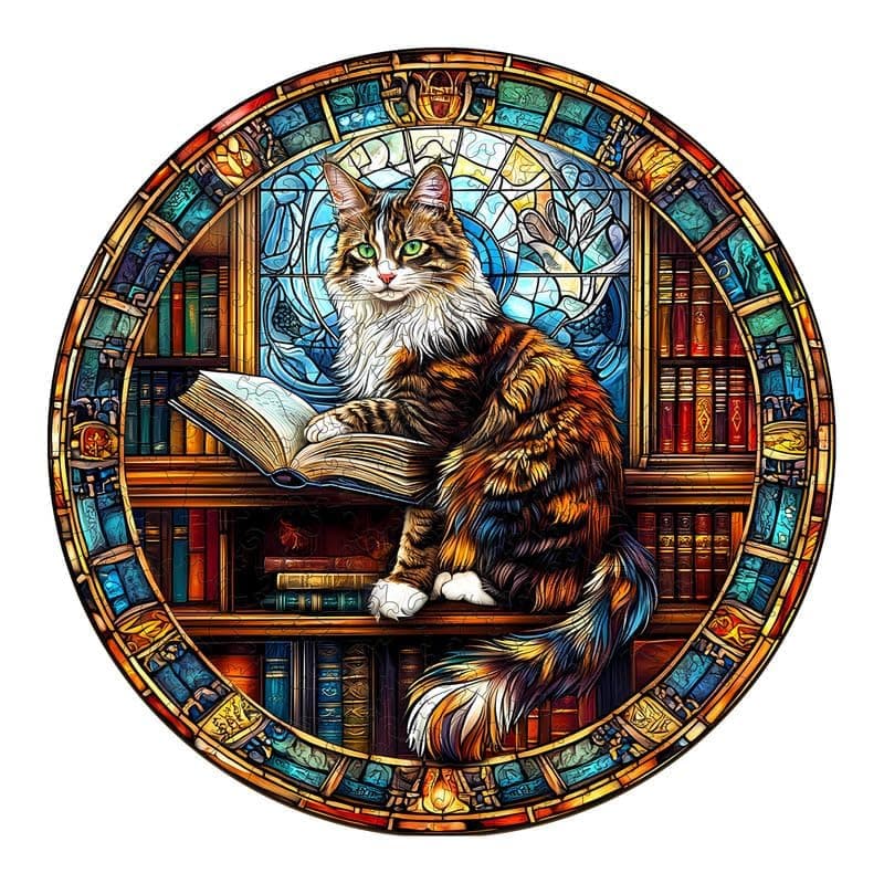 Jigfoxy Wooden Puzzle for Adults Maine Cat Wooden Jigsaw Puzzles for Adult Unique Animal Shape Wood Cut Puzzles Christmas Thanksgiving Gifts for Friends Family S85 85in100pcs