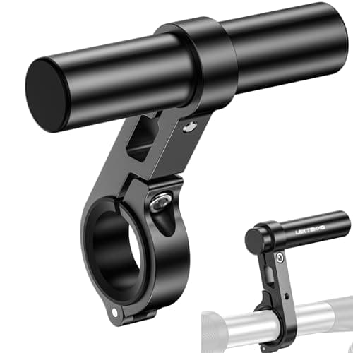 LOKTENWO 393 Long Single Clamp Handlebar Extender Aluminum Handlebar Bar Extension for Motorcycle Bike Bicycle Scooter Fits 0875101125126 Handlebars for Phone Holder LED Light Camera