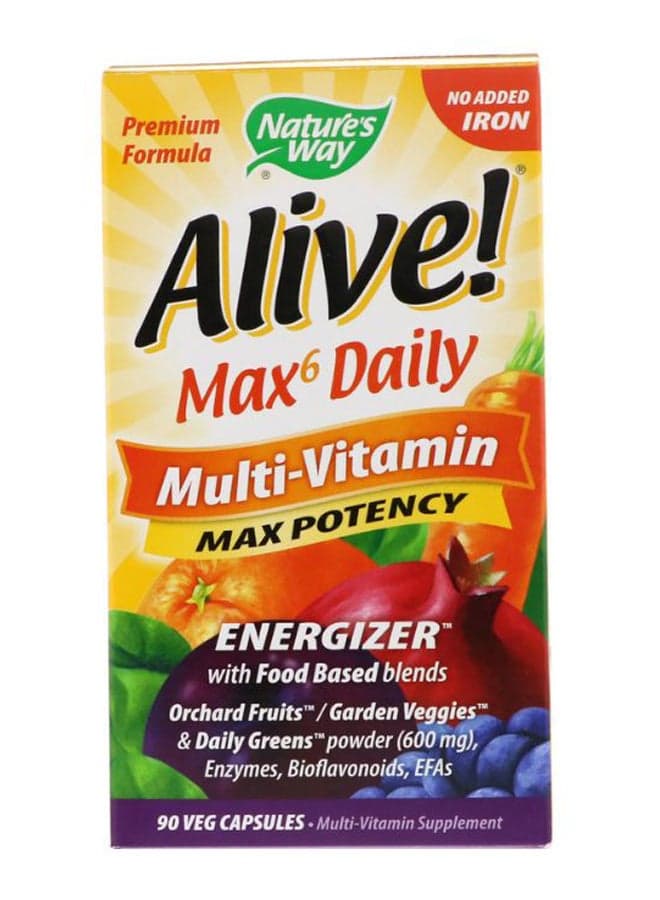 Alive Max6 Daily Multi-Vitamin - 90 Veg Capsules