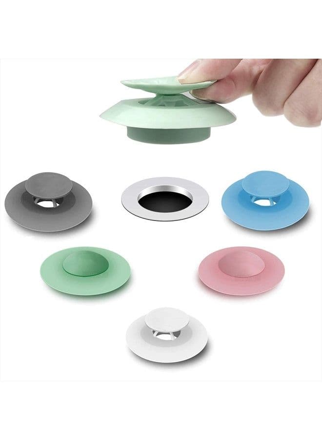 Shower Drain Stopper - Silicone Bathtub Drain Strainers, Hair Trap Hair Catcher Bathtub Drain Stopper Protectors Cover Easy to Install and Clean Suit for Bathroom Bathtub and Kitchen 5 Pack