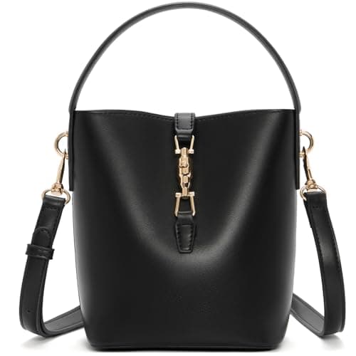 BOSTANTEN Small Bucket Bag for Women Crossbody Bags Trendy Vegan Leather Shoulder Purses Designer Ladies Handbags