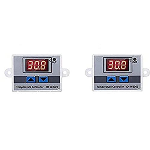 Quick Sense Digital 230V AC LED Temperature Controller with Thermocouple Sensor -Set of 2