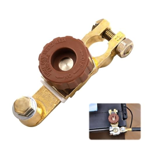STHIRA® Disconnect Switch, Universal 12V/125A Negative Battery Disconnect, Quick Disconnection, Twist-knob Battery Cut Off Switch for Car Truck Marine RV and Electrical Equipment, Pure Copper