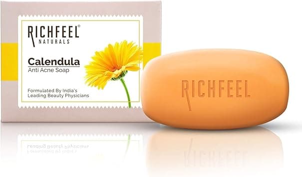 Richfeel Calendula Soap For Acne 75g Pack of 4 by Richfeel