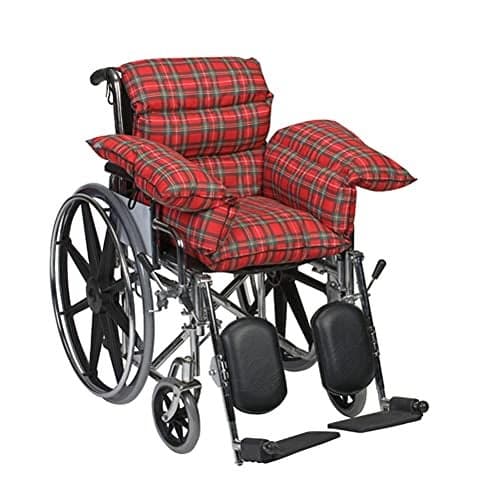 DMI Comfort Wheelchair Cushion Pad Wheelchair Seat Cushion Recliner Cushion Pillow Cushion for Wheelchair Seat Foam 16 x 22 Inches Plaid