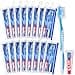 FoldTier 30 Set Toothbrush and Cover Travel Kit Bulk with Toothpaste Individually Wrapped Travel Size Toothbrush Set Soft Bristles Resealable Portable and Reusable Bag for Homeless Hotel Home Charity