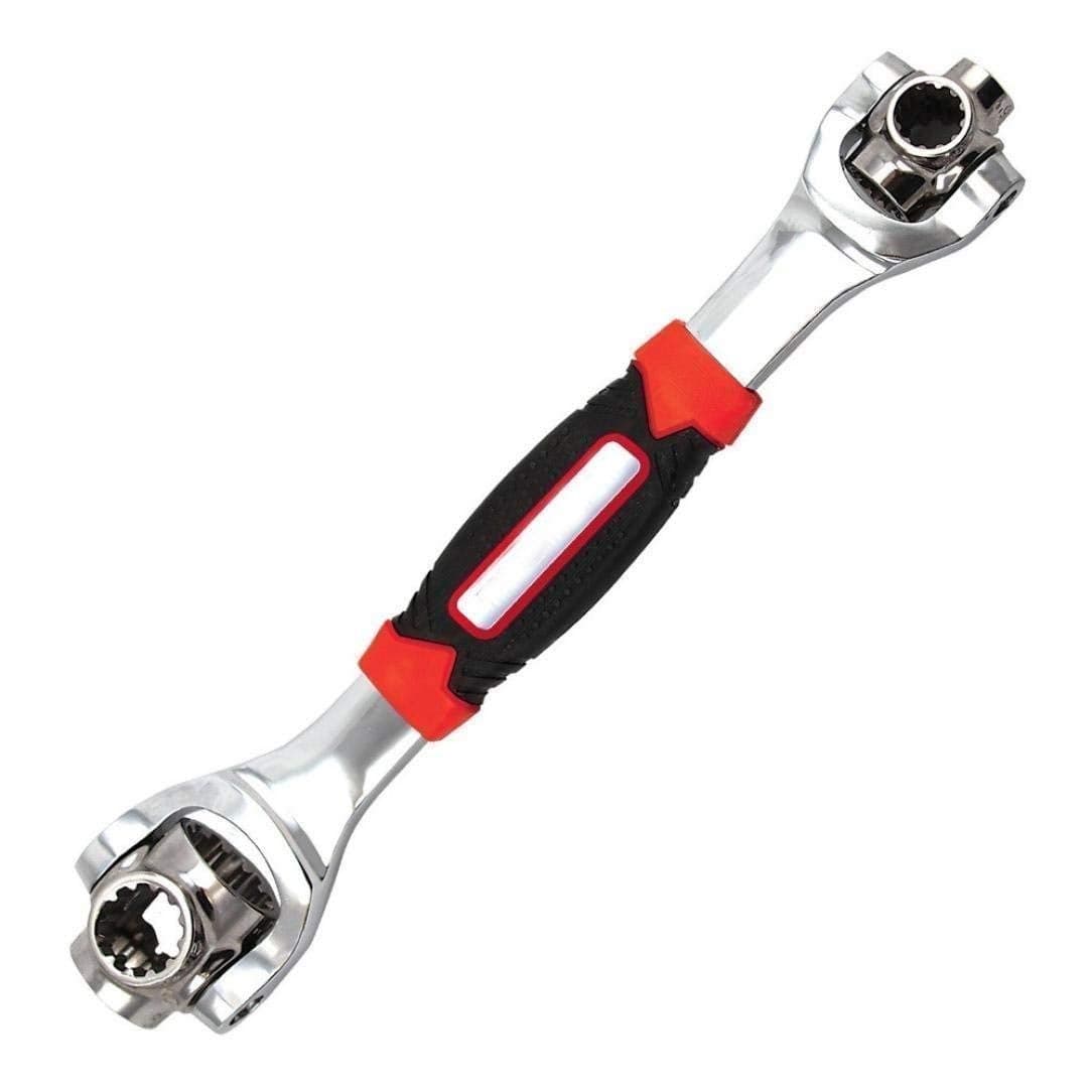 Abhaymart8 Tools in 1 with 360 Degree Rotating Fixed Square Hex Torx Head MultiFunction Socket Wrench Tiger Wrench Works with Spline Bolts