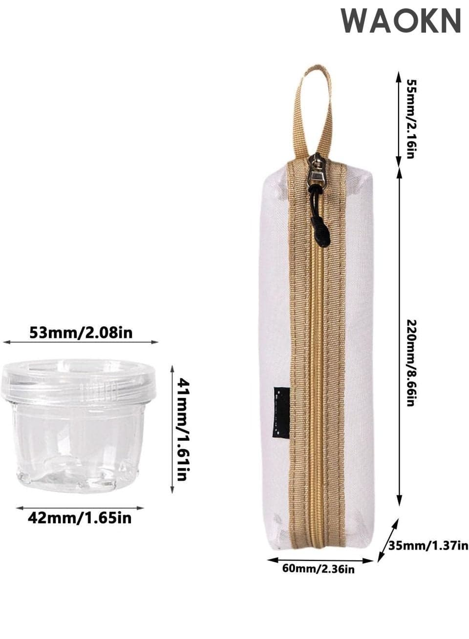 Camping Kit,5PCS Travel Seasoning Kit, Clear Camping Seasoning Jar Set Jar Kit Condiment Dispenser With Storage Bag For Backpacking Hiking Picnic