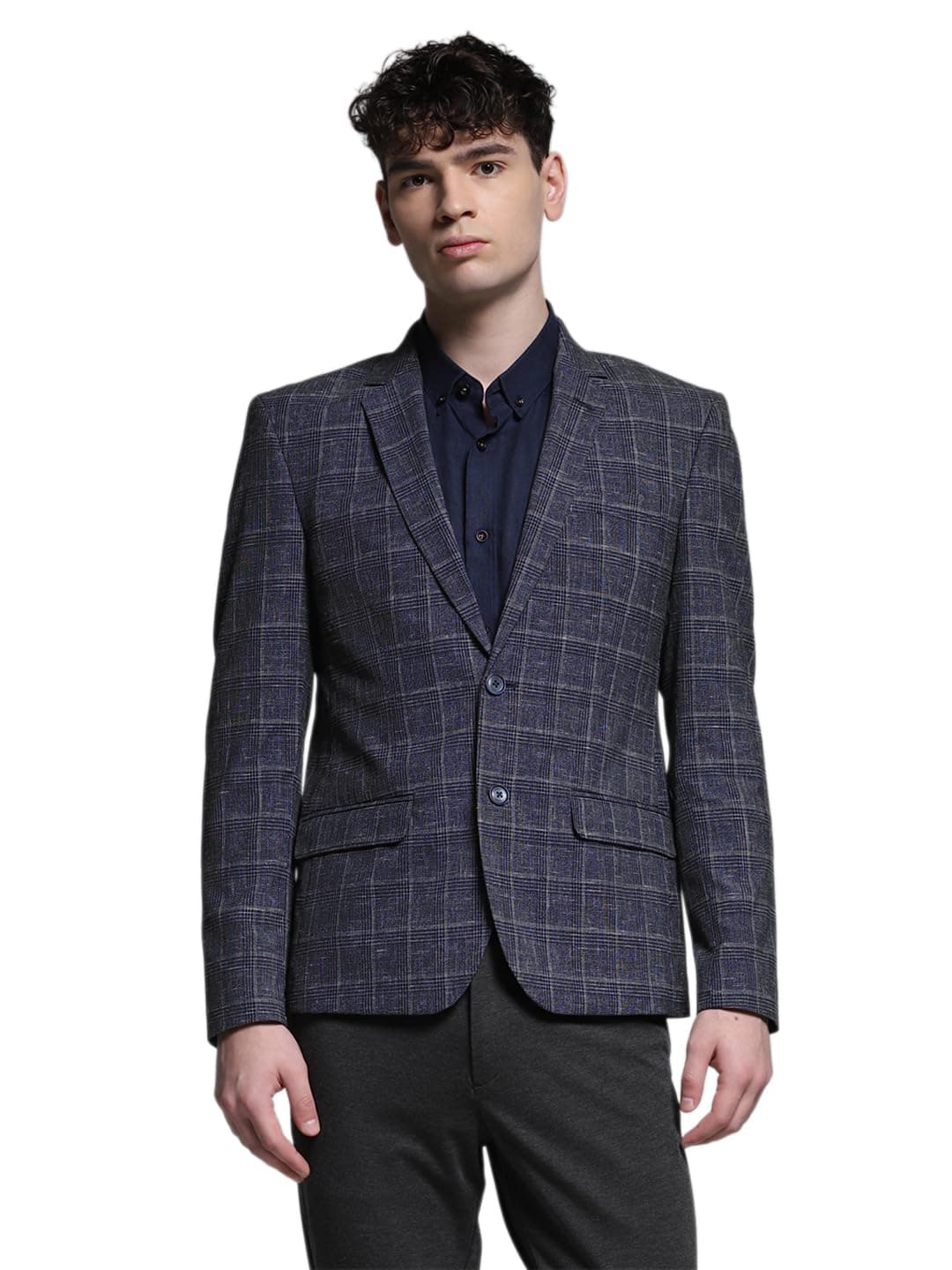 Jack & Jones Men's Slim Fit Grey Blazer