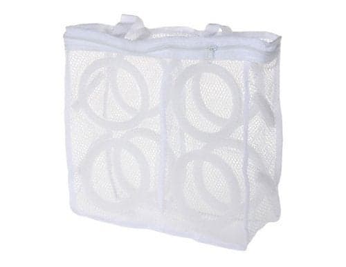 Urdhva Retail Foldable Shoe Mesh Laundry Washing Machine and Drying Bag for Sneakers and Canvas Shoes House Improvement and Storage Bag for Travel Pack of 1 White
