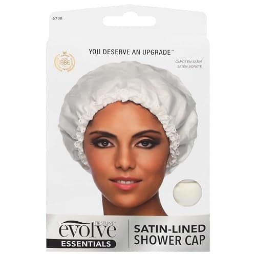 Evolve "Go Satin" Lined Shower Cap Ivory