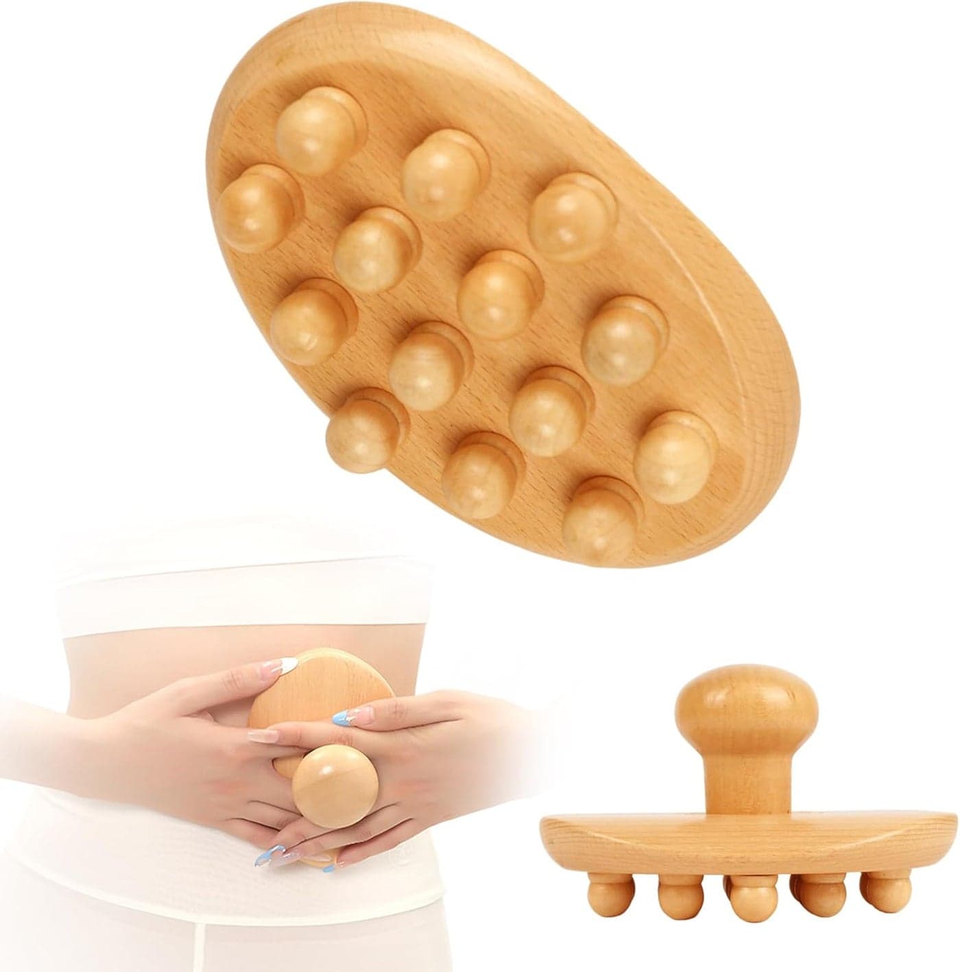 Wood Therapy Massage Tools Cellulite Massager Roller Wooden Body Brush Fascia Blaster Cellulite Remover Meridian Pressure Brush Body Shaping Professional Maderoterapia Kit Lymphatic Drainage Massager
