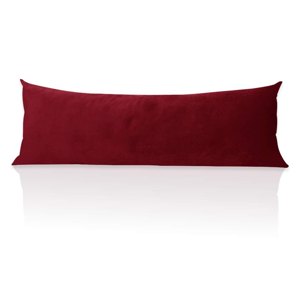 StangH Christmas Red Body Pillow Cover Soft Velvet Body Pillowcase for Pregnant Women Holiday Lavish Decorative Oblong Pillowcase for BedroomTheaterSofaCouch 20 x 54 inches Long 1 Pc