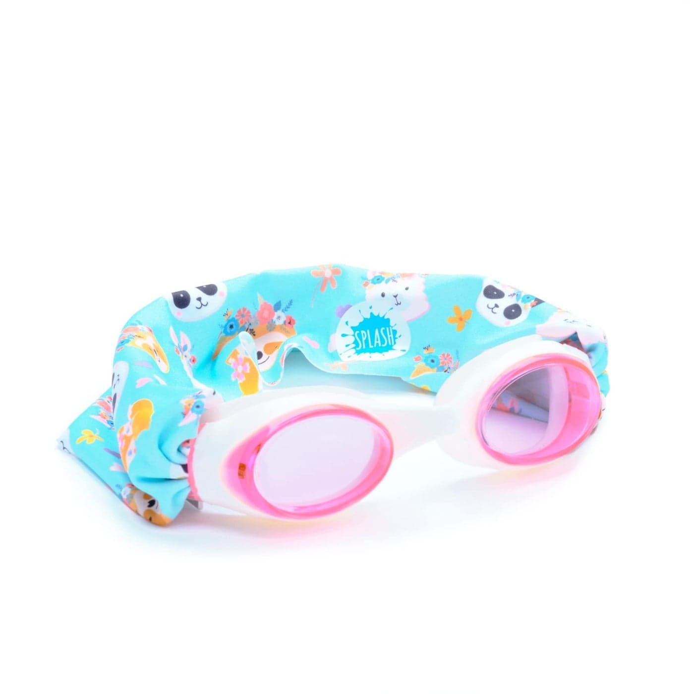 Splash Place SWIM GOGGLES with Fabric Strap - FOREST FRIENDS | Fun, Fashionable, Comfortable - Adult & Kids Swim Goggles