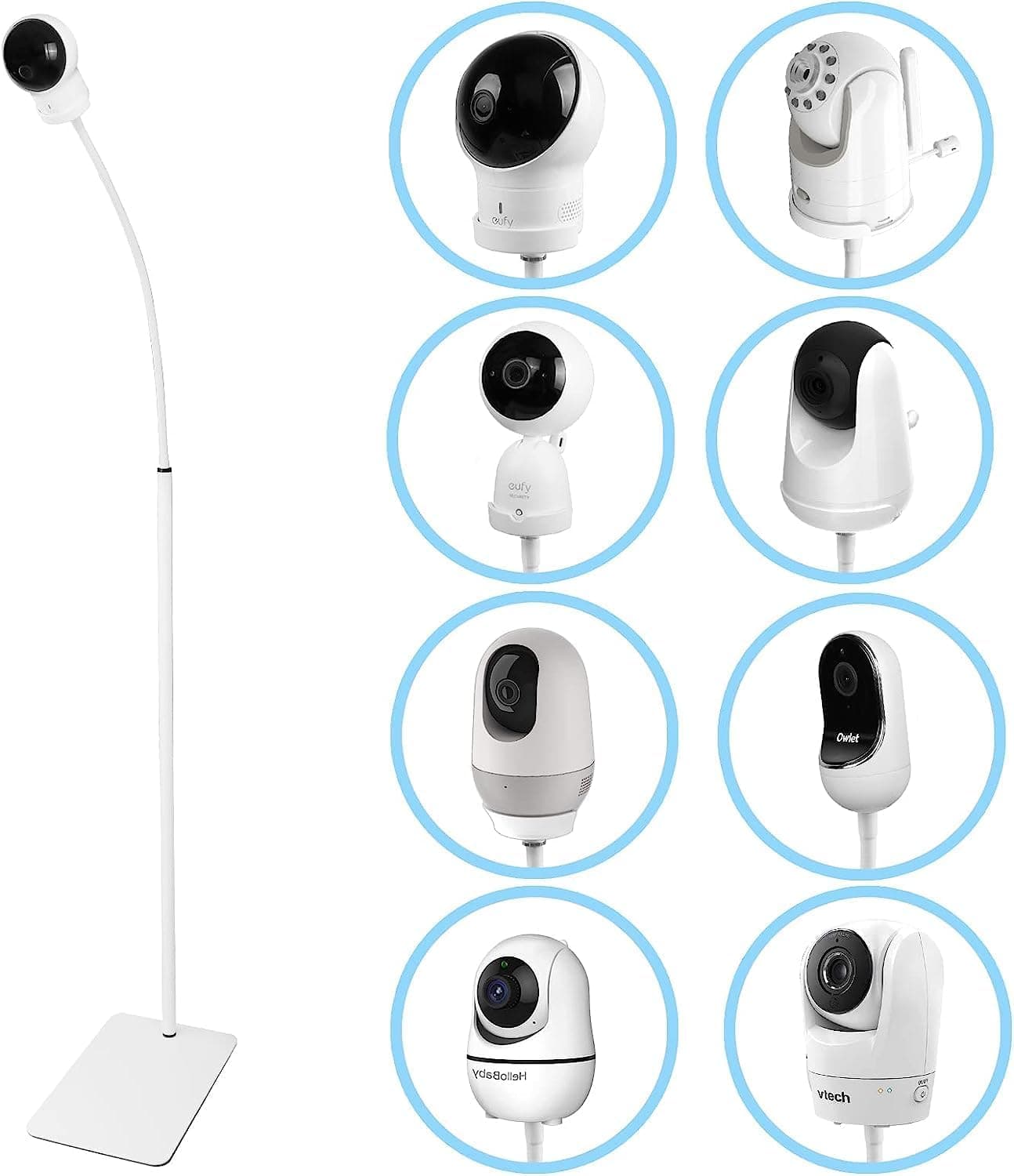HOLACA 35 inch or 63 inch Floor Stand for Hellobaby Infant Optics DXR88 Pro eufy VavaHipp and Nooie Baby MonitorOwlet and Motorola Baby Monitor for Any Other Cameras with 14 Screw Mount
