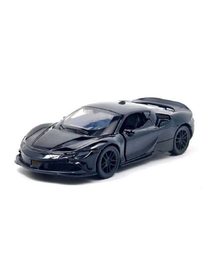 1:36 Alloy Sports Car Model , Pull-Back Toy Car , Model Car for Kids Boy Girl Gift , Collectible Display ,Black 12 cm*5 cm*3 cm
